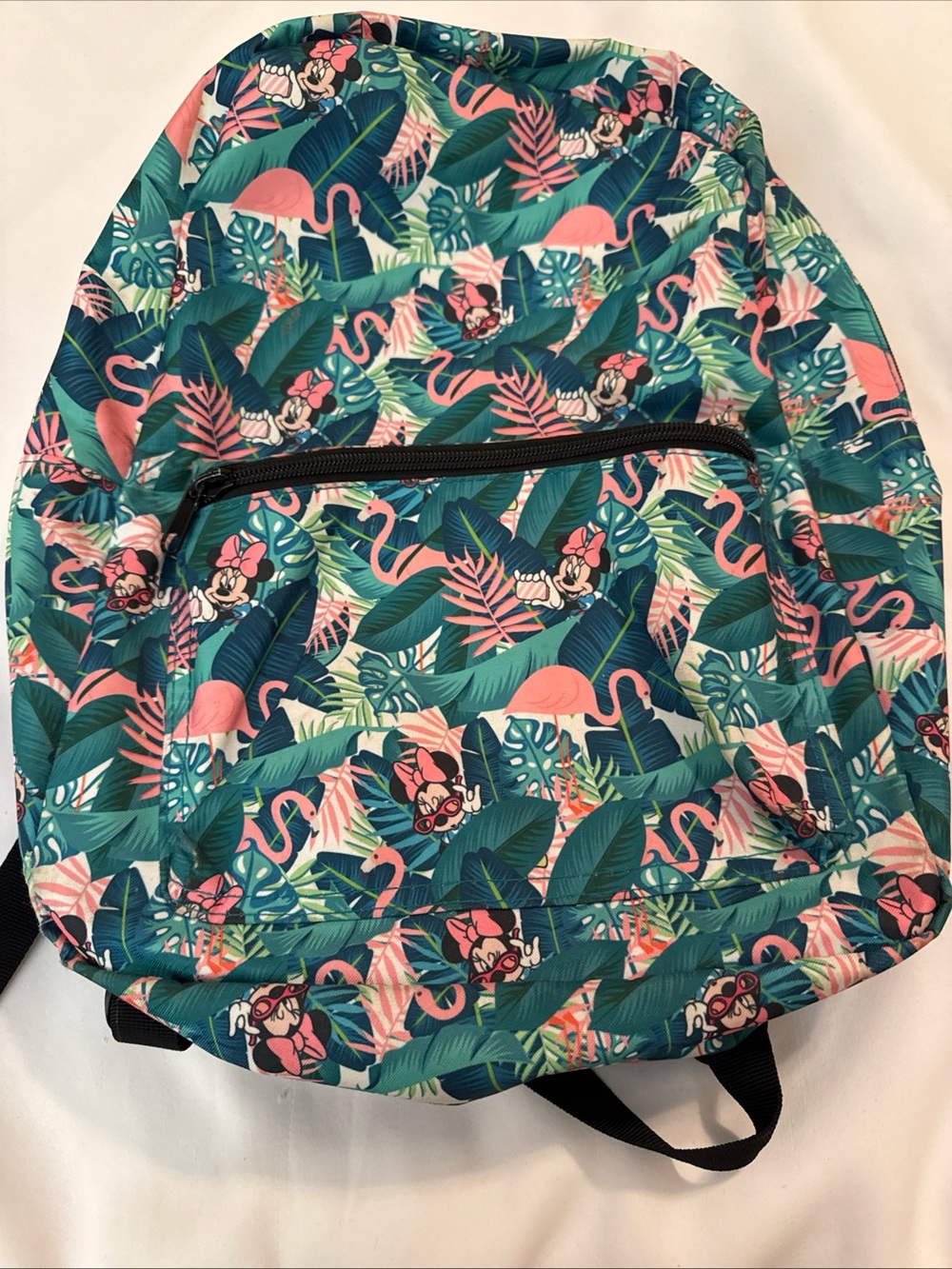 Tropical Flamingo Print Women's Backpack - Pink & Teal